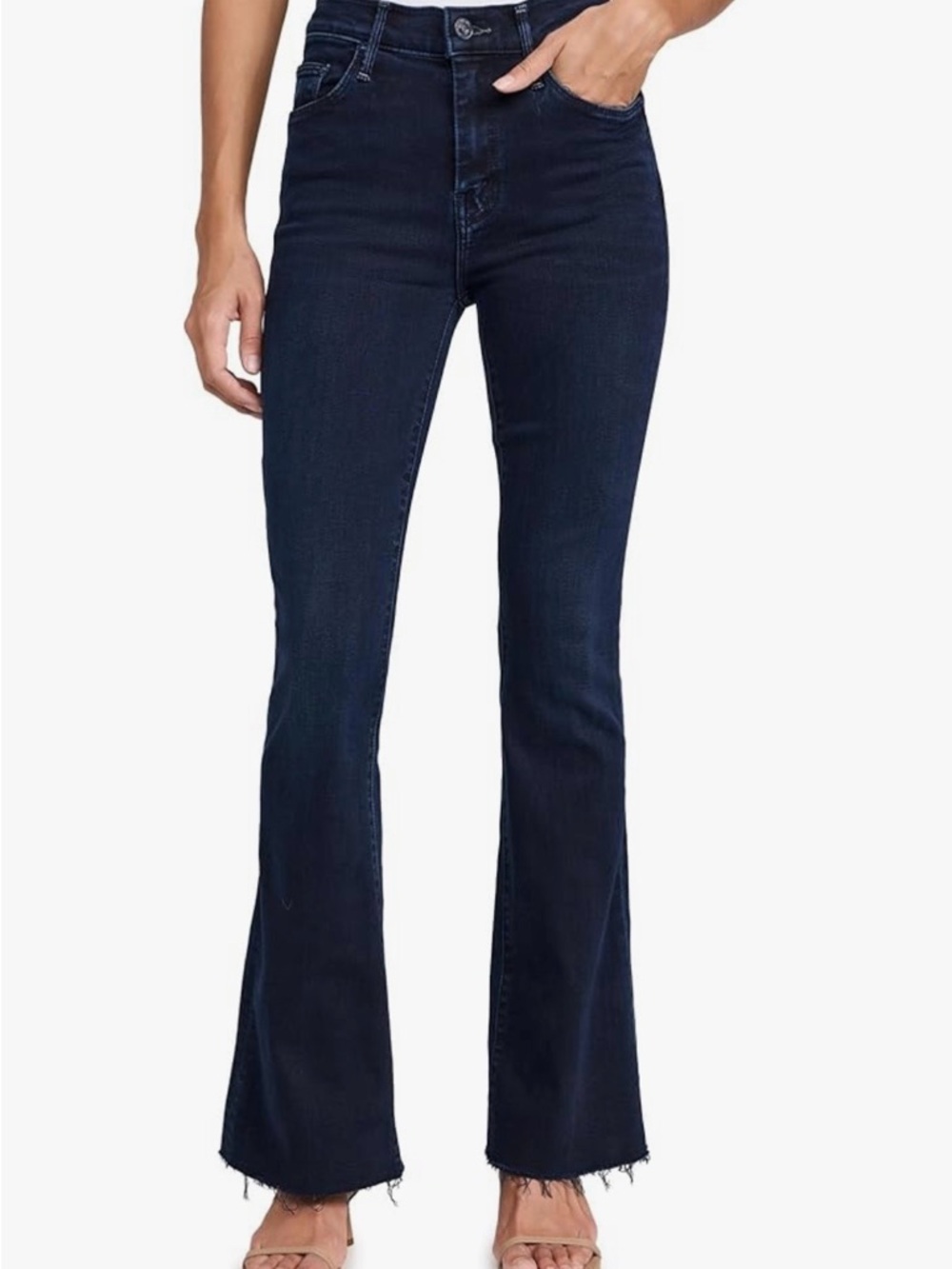 MOTHER The Weekender Fray Mid Rise Flare Size 32 - Picture 2 of 15